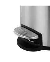 1.32 Gal./5 Liter Stainless Steel Round Step-on Trash Can for Bathroom and Office