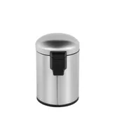 1.32 Gal./5 Liter Stainless Steel Round Step-on Trash Can for Bathroom and Office