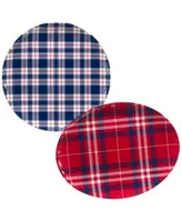 Certified Patriotic Plaid Melamine Dinnerware Collection