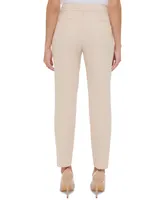 Tommy Hilfiger Women's Seam-Detail Mid-Rise Slim-Leg Pants