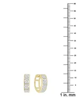 Diamond Small Huggie Hoop Earrings (1/4 ct. t.w.) in 10k Gold