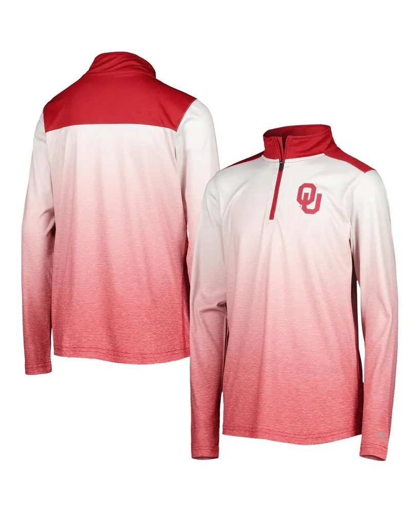 Big Boys and Girls Colosseum Crimson Oklahoma Sooners Max Quarter-Zip Jacket