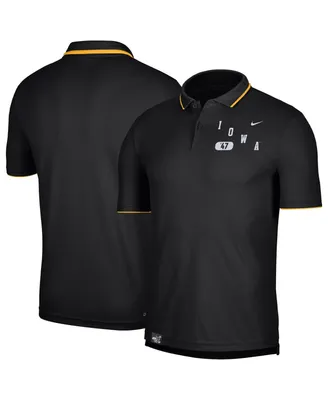 Men's Nike Black Iowa Hawkeyes Wordmark Performance Polo Shirt