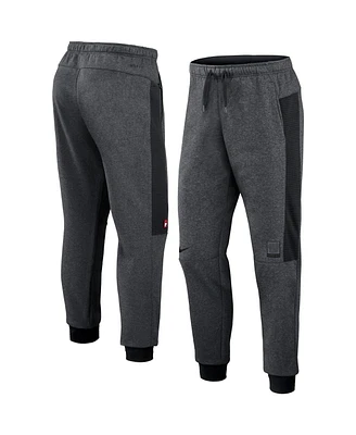 Men's Nike Heathered Gray, Black Washington Nationals Authentic Collection Flux Performance Jogger Pants