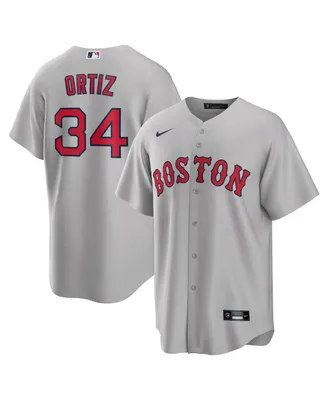 Men's Nike David Ortiz Gray Boston Red Sox Road Replica Player Jersey