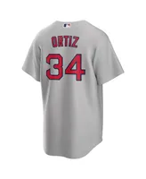 Men's Nike David Ortiz Gray Boston Red Sox Road Replica Player Jersey