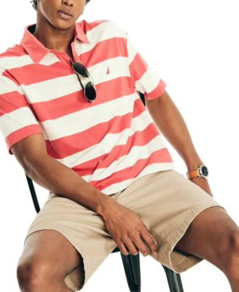 Nautica Mens Sustainably Crafted Hemp Blend Polo Collection