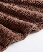 Eddie Bauer Solid Ribbed Super Soft Textured Throw, 50" x 60"