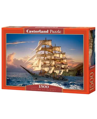 Castorland Sailing at Sunset Jigsaw Puzzle Set, 1500 Piece