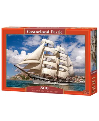 Castorland Tall Ship Leaving Harbor Jigsaw Puzzle Set, 500 Piece