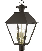 Livex Wentworth 4 Light Outdoor Extra Large Post Top Lantern