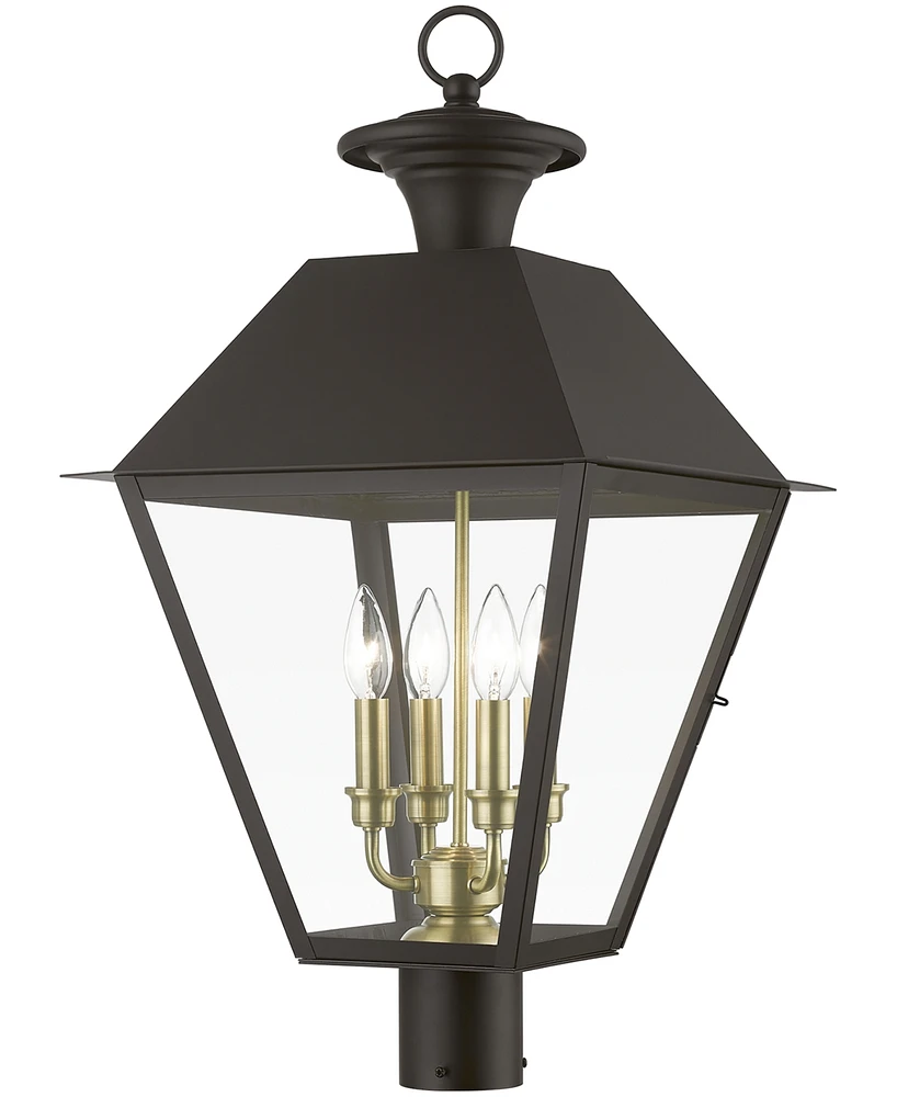 Livex Wentworth 4 Light Outdoor Extra Large Post Top Lantern