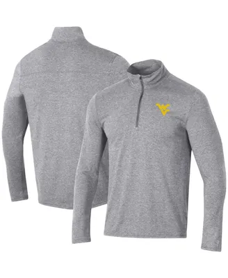 Men's Champion Heathered Gray West Virginia Mountaineers Field Day Team Quarter-Zip Jacket