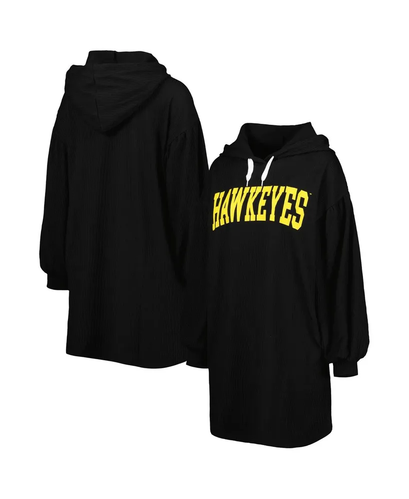 Women's Gameday Couture Black Iowa Hawkeyes Game Winner Vintage-Like Wash Tri-Blend Dress