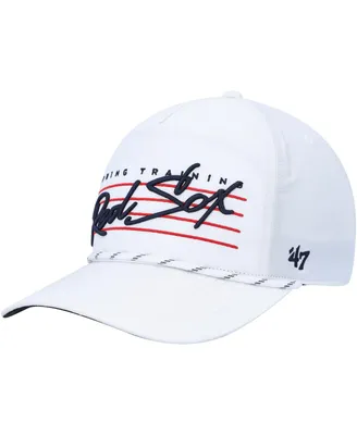 Men's '47 Brand White Boston Red Sox Downburst Hitch Snapback Hat