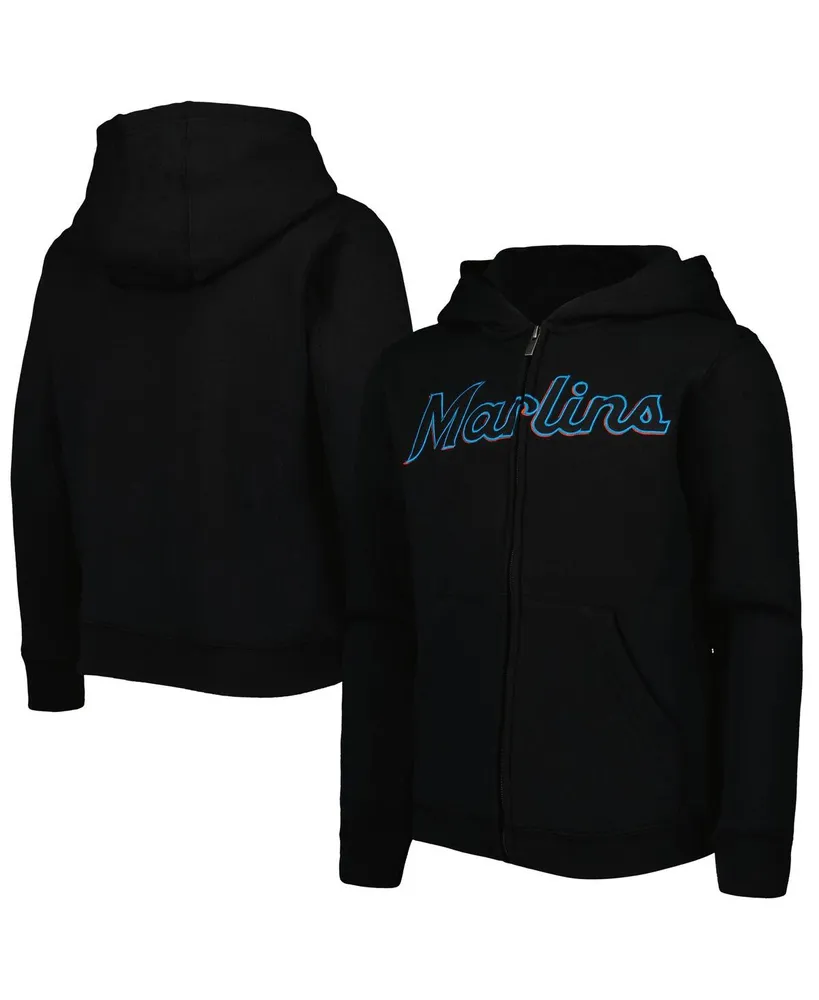 Outerstuff Youth Boys and Girls Navy Detroit Tigers Wordmark Full-Zip  Fleece Hoodie