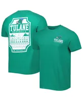 Men's Green Tulane Wave Logo Campus Icon T-shirt