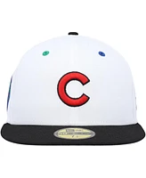 Men's New Era White, Black Chicago Cubs 1962 Mlb All-Star Game Primary Eye 59FIFTY Fitted Hat