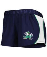 Women's Under Armour Navy and Green Notre Dame Fighting Irish Game Day Tech Mesh Performance Shorts