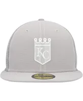 Men's New Era Gray Kansas City Royals 2023 On-Field Batting Practice 59FIFTY Fitted Hat