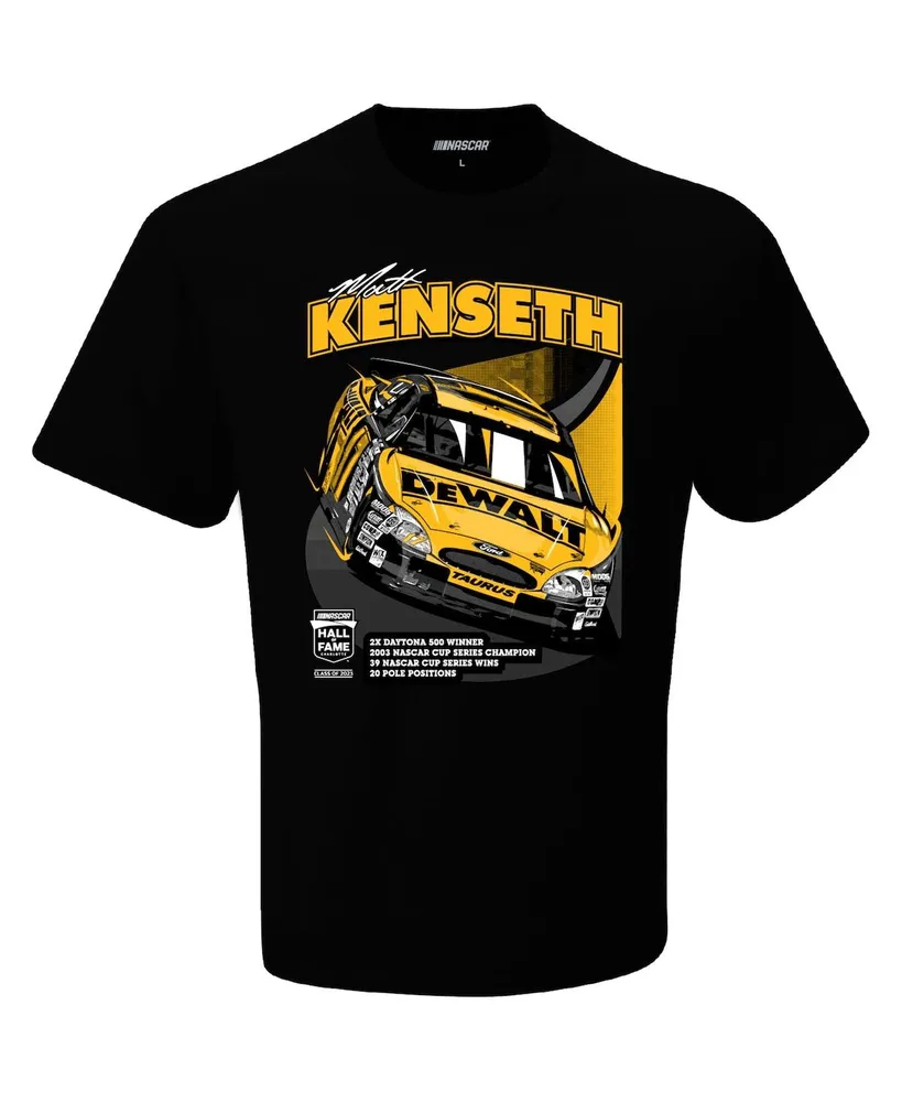 Men's Checkered Flag Sports Black Matt Kenseth Nascar Hall of Fame Class 2023 Inductee T-shirt