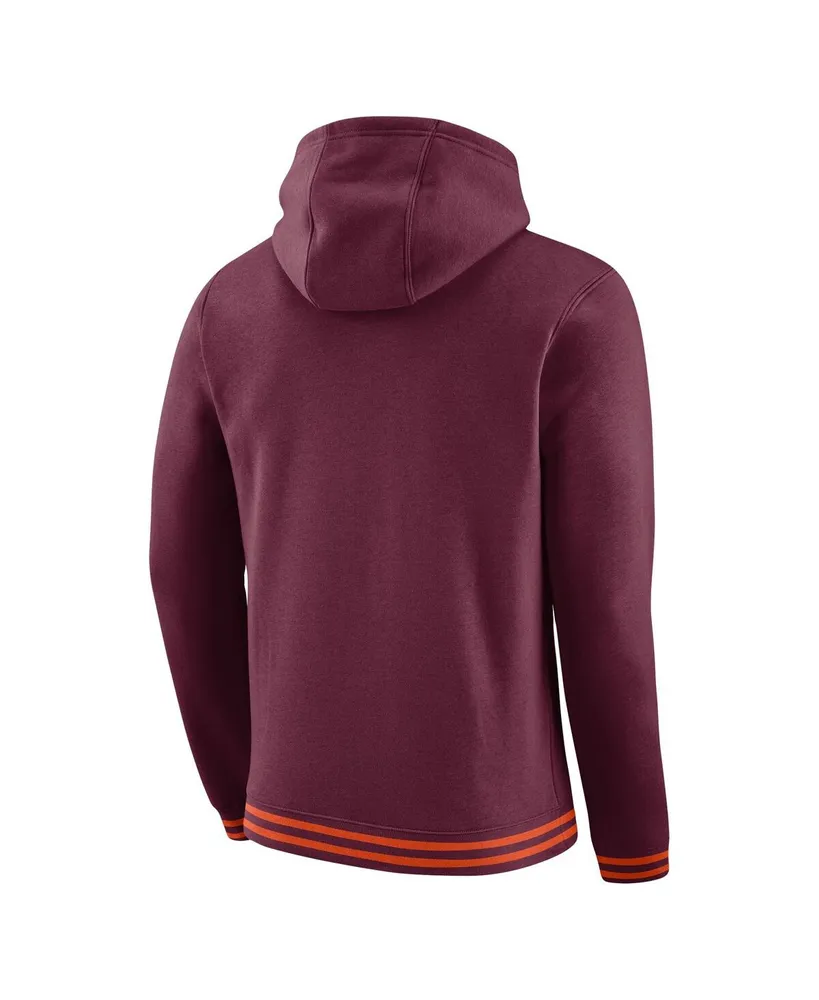 Men's Nike Maroon Virginia Tech Hokies Sketch Retro Pullover Hoodie