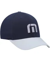 Men's Travis Mathew Navy and Gray Skipper Tri-Blend Snapback Hat