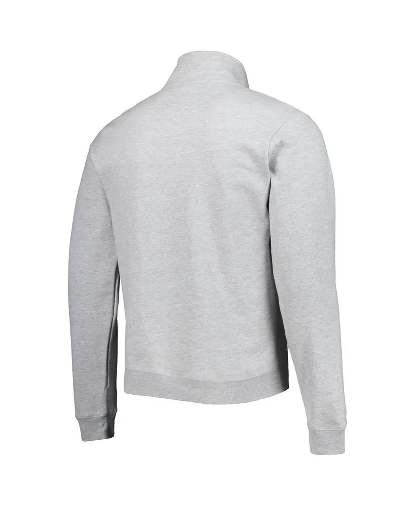 Men's Heather Gray Texas A&M Aggies Stack Essential Fleece Quarter-Zip Sweatshirt