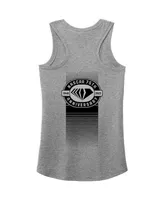 Women's E2 Apparel Heather Gray Nascar 75th Anniversary Racerback Tank Top