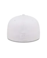 Men's New Era Miami Marlins White on White 59FIFTY Fitted Hat