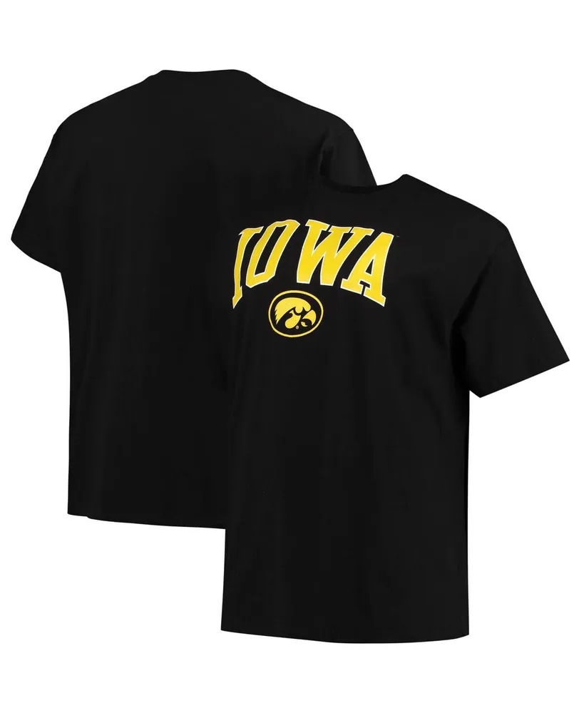 Men's Champion Black Iowa Hawkeyes Big and Tall Arch Over Wordmark T-shirt