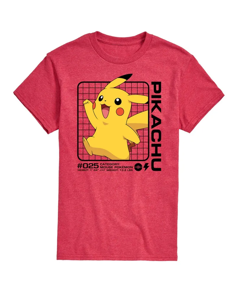 Airwaves Men's Pokemon Pikachu Grid T-shirt