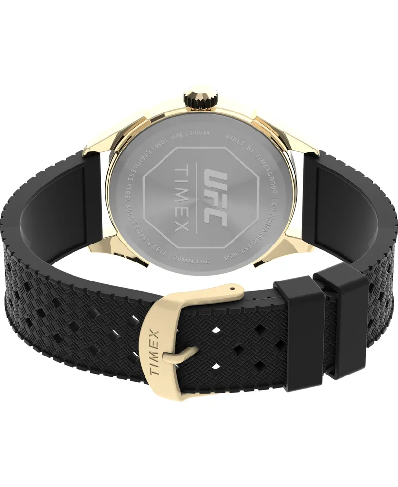 Timex Ufc Men's Quartz Athena Silicone Black Watch, 42mm