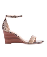 Sharona Women's Ankle Wrap Wedge Sandals