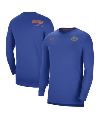 Men's Nike Royal Florida Gators 2022 Coach Performance Long Sleeve V-Neck T-shirt
