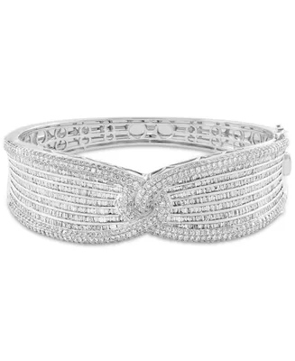 Effy Limited Edition Diamond Round & Baguette Statement Bracelet (6-1/10 ct. t.w.) in 14k White Gold