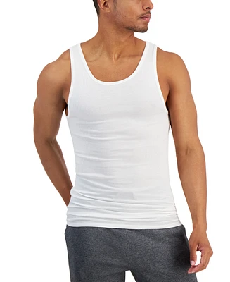 Alfani Men's 4-Pk. Regular-Fit Solid Tanks, Created for Macy's