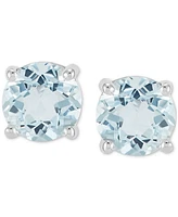 Birthstone Stud Earrings 14k Gold or White