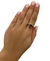 Le Vian Creme Brulee Raspberry Rhodolite (2-1/3 ct. t.w.) & Diamond (3/8 Ring 14k Rose Gold