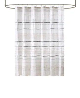 Ink+Ivy Nea 72" x 72" Cotton Printed Shower Curtain with Trims