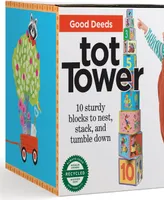 Eeboo Good Deeds Tot Tower Stacking Blocks, Ages 2 years and up