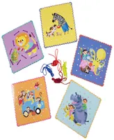 Eeboo Good Deeds Lacing Cards, Set of 5 Cards, Ages 5 years and up