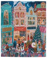 Eeboo Piece And Love a Happy Holiday 1000 Piece Square Adult Jigsaw Puzzle Set, Ages 14 and up