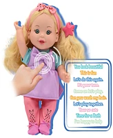 Lil Tots Talking Hair Styling Playset 16 Piece 12" Doll Playset, New Adventures, Children's Pretend Play, Ages 3 and up