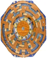 Dendera Zodiac Wooden Puzzle Based On The Ancient Night Sky, Medium Difficultly, Twist The Maze To Open New Pathways For Both Ball Bearings To Navigat
