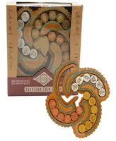 Egyptian Coin Trade Wooden Puzzle, High Difficulty, Brainteaser Challenge to Sort the Gold-Tone and Silver-Tone Coins into Different Columns