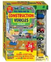 Pull Back And Go Construction 28 Piece Floor Puzzle Play Mat Coloring And Activity Book 6 Pull And Go Cars Activity Set For Kids