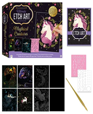 Kaleidoscope Ultimate Etch Art Kit Mythical Creatures Fantasy Etch Art Panels With Unicorns And Dragons Mess-Free Arts And Craft Kits For Adults