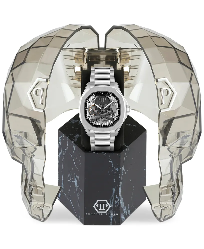 Philipp Plein Men's Automatic Skeleton Spectre Stainless Steel Bracelet Watch 42mm