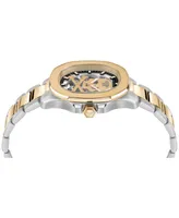 Philipp Plein Men's Automatic Skeleton Spectre Two-Tone Stainless Steel Bracelet Watch 42mm